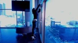 s*********s : Watch as Sammy washes her window, accidentally showing off her bellybutton and whale tail.