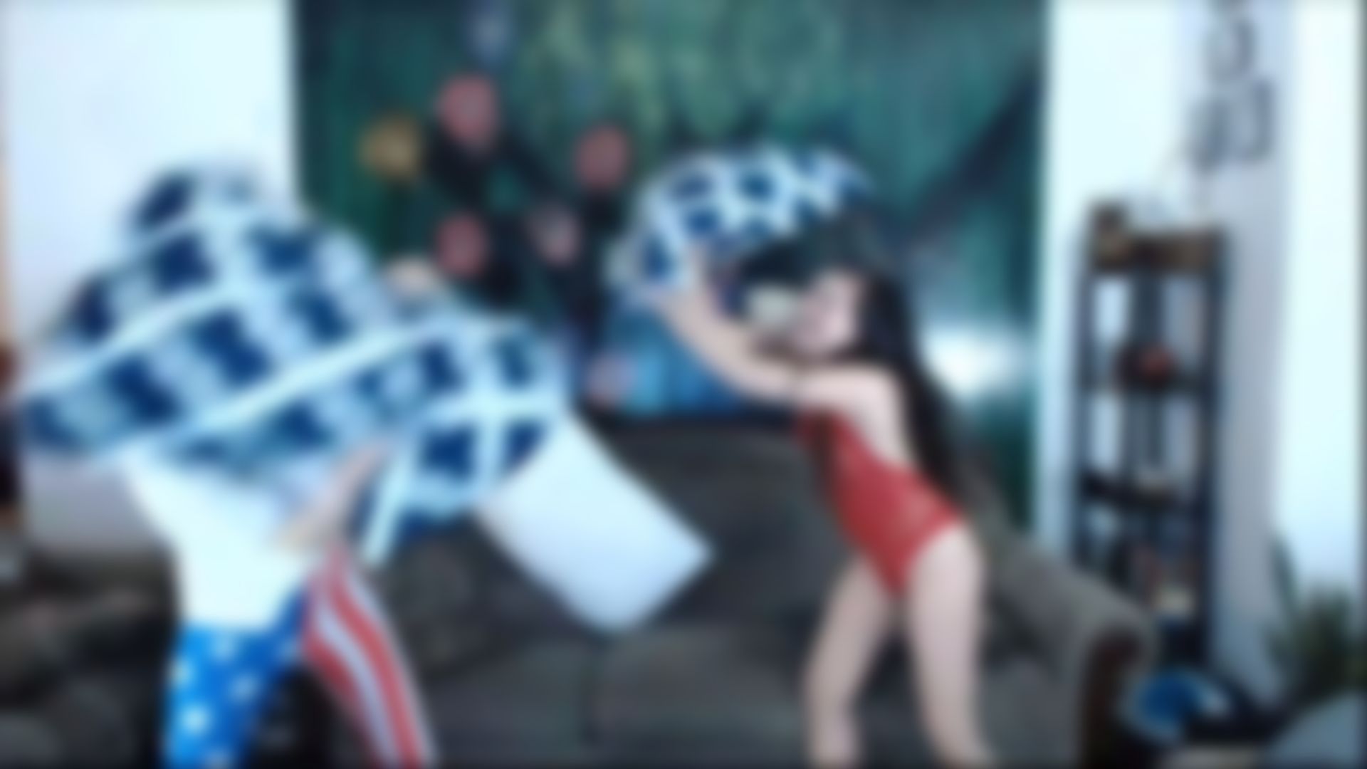 s*********s : GGG Pillow Fight│3P 淫蕩女同枕頭戰