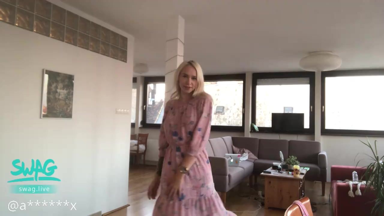 a******x : I danced in a nice dress in front of the camera, from which I started to get very excited. I show my nipple breasts, I start to play with them gently tweaking. I reach the nipples with my tongue to lick, I masturbate my pussy and at the end I have a stormy orgasm