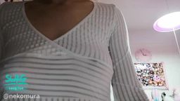 nekomura : 乳首が透けている変態衣装を脱いで、あなたと激しくSEXする動画😍💋🍌❤