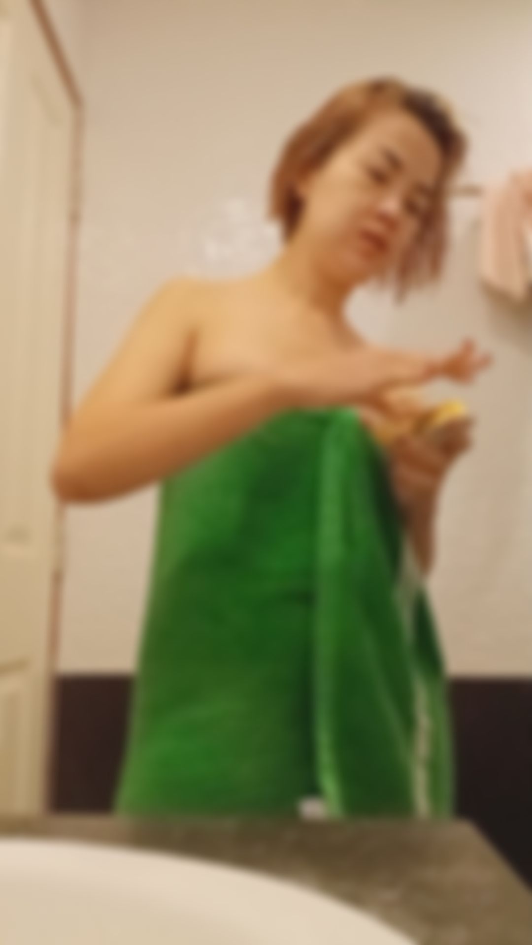 a****y : Let's take a shower, honey.
