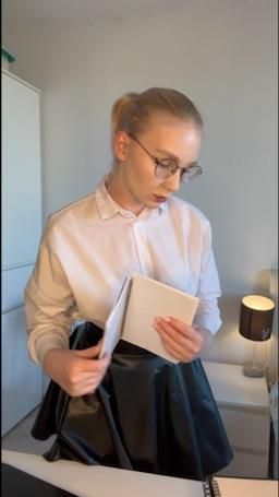 olyablondegirl : Do you want the full video? Write me the code word "office"
